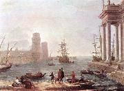 Claude Lorrain Port Scene with the Departure of Ulysses from the Land of the Feaci fdg china oil painting reproduction